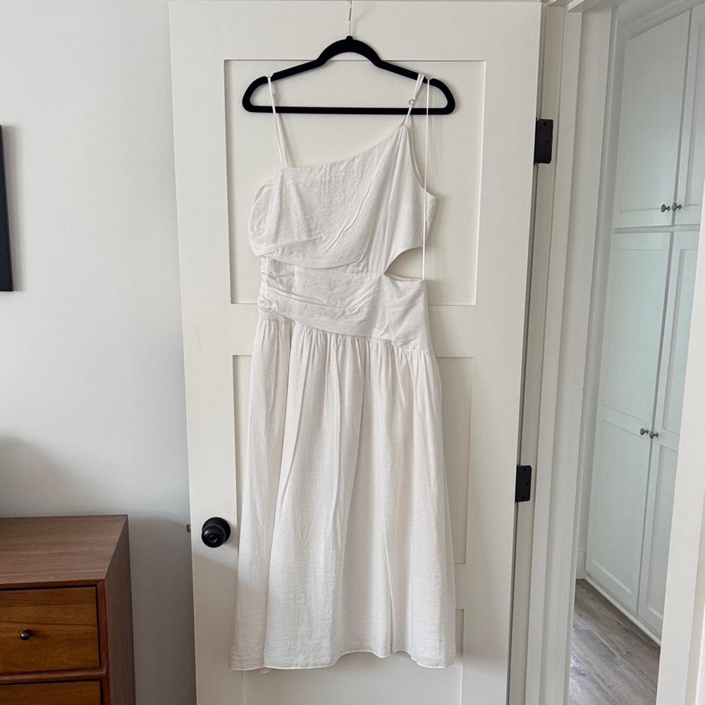 Moon River Asymmetrical Cutout Dress